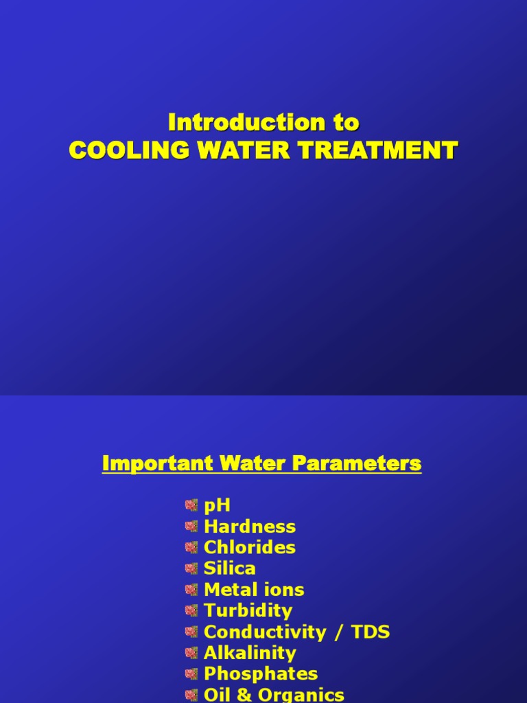Cooling Water Treatment Essentials | PDF | Corrosion | Oxygen