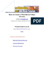 How To Create A Web Site in 5 Days: 2004 Edition