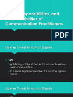 Rights, Responsibilities, and Accountabilities of Communication Practitioners