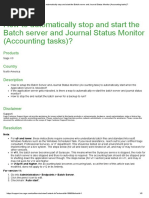 How To Automatically Stop and Start The Batch Server and Journal Status Monitor (Accounting Tasks)