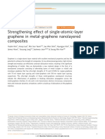 Strengthening Effect of Single-Atomic-layer Graphene in Metal-Graphene Nanolayered Composites