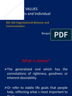 CULTURE & VALUES: Personalities and Individual Differences Shape Organizational Behavior