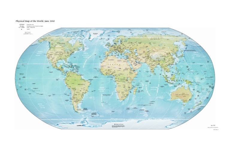 Physical World Map Overview 2010 | PDF