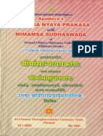 Mimamsa Nyaya Prakasa of Apadevi Mimamsa Sudha Svada Uttamur Viraraghvacharya - Text PDF