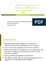 Configuring Role-Based Access Control To Enforce Mandatory and Discretionary Access Control Policies (2000)