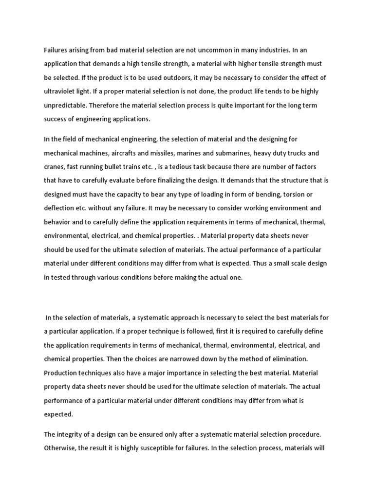 Failures Arising From Bad Material Selection | PDF | Strength Of ...