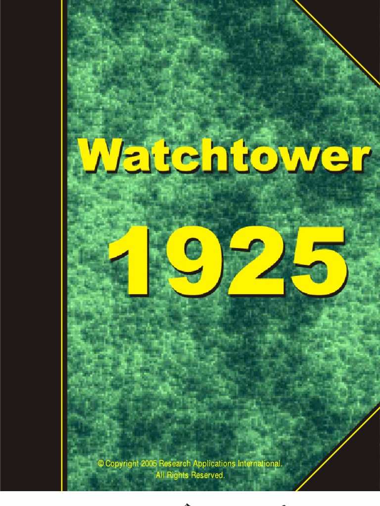 Watchtower 1925 Pdf Christian Church Satan