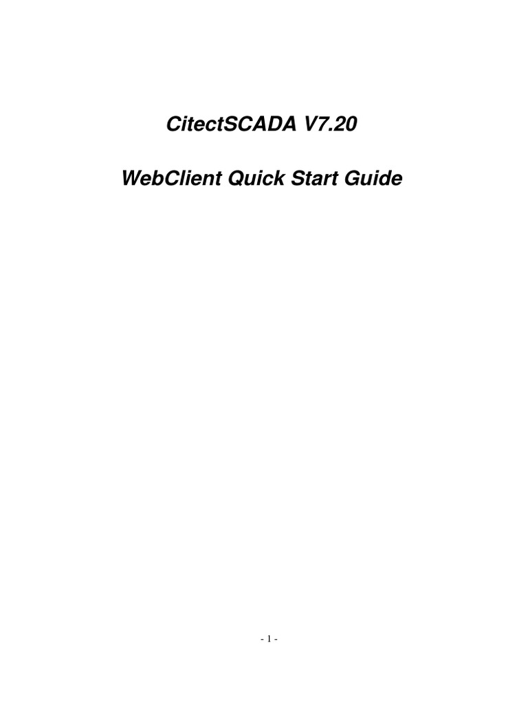 CitectSCADA Web Client Setup Guide | PDF | Internet Information ...