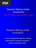 Decision Making Under Uncertainty