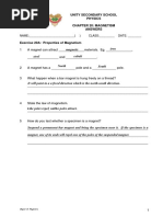 Unity Secondary School Physics Chapter 20: Magnetism Answers