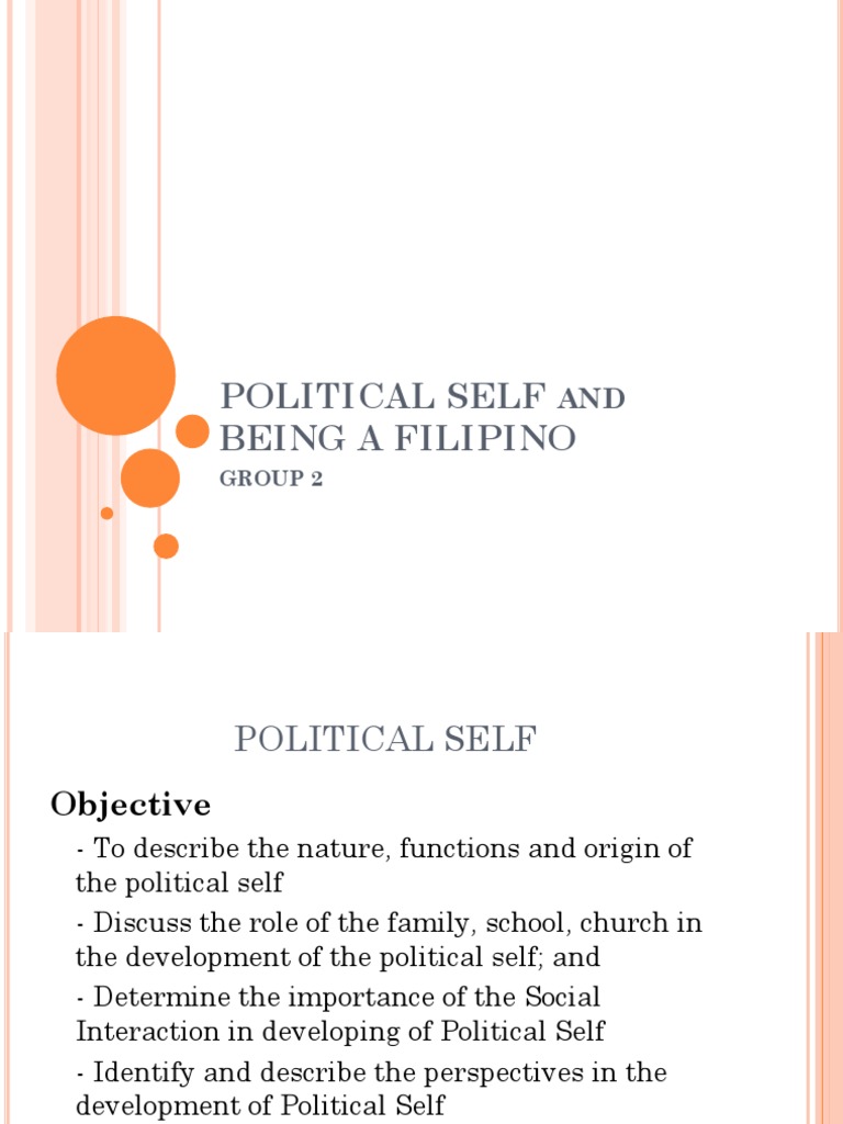 Political Self and Being Filipino Socialization Identity (Social