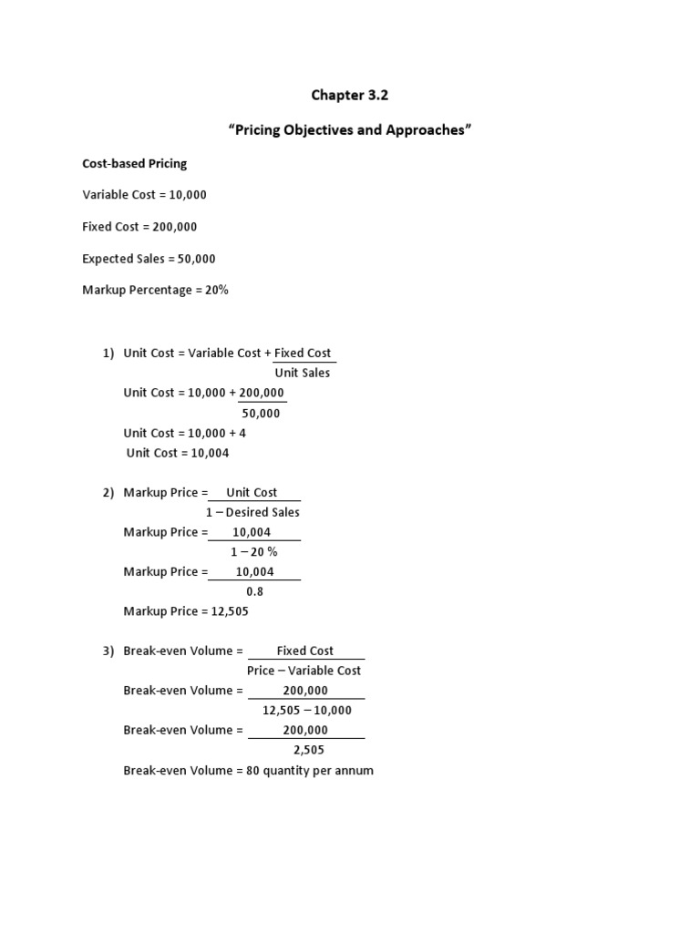 Pricing Strategies and Calculations Guide | PDF | Prices | Cost