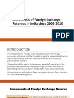 An Analysis of Foreign Exchange Reserves in India Since 2001-2018