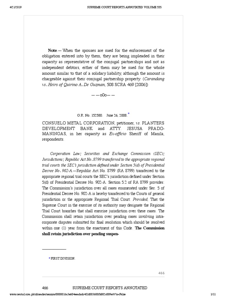 Consuelo Metal Corporation vs. Planters Development Bank PDF