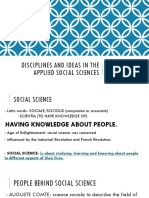 Disciplines and Ideas in The Applied Social Sciences