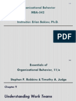 Organizational Behavior MBA-542 Instructor: Erlan Bakiev, PH.D