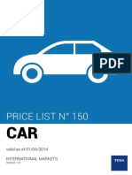 Price List #150: Valid As of 01/04/2014 International Markets