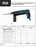 Doha Port Redevelopment - Combined Mina District & Seawater Diving Pool Check List For Drilling Machine