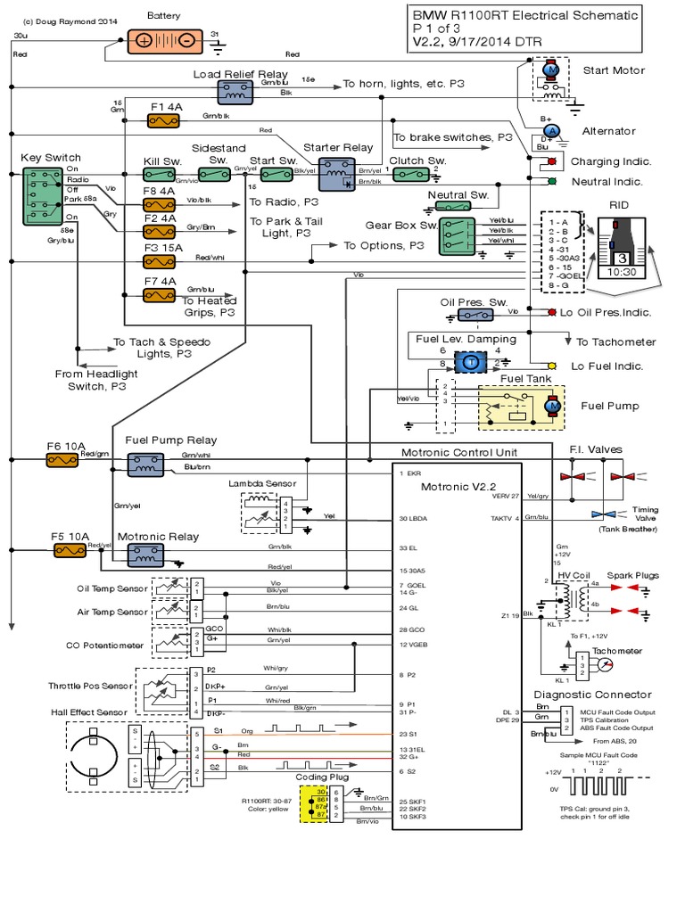 R1100RT Elec Diagram V2 2 | PDF | Anti Lock Braking System | Components