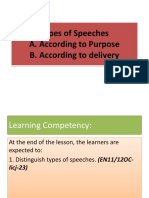 Types of Speeches