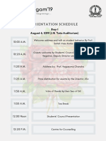Sangam'19 Schedule (5 Days)