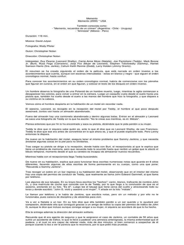 Memento Pdf