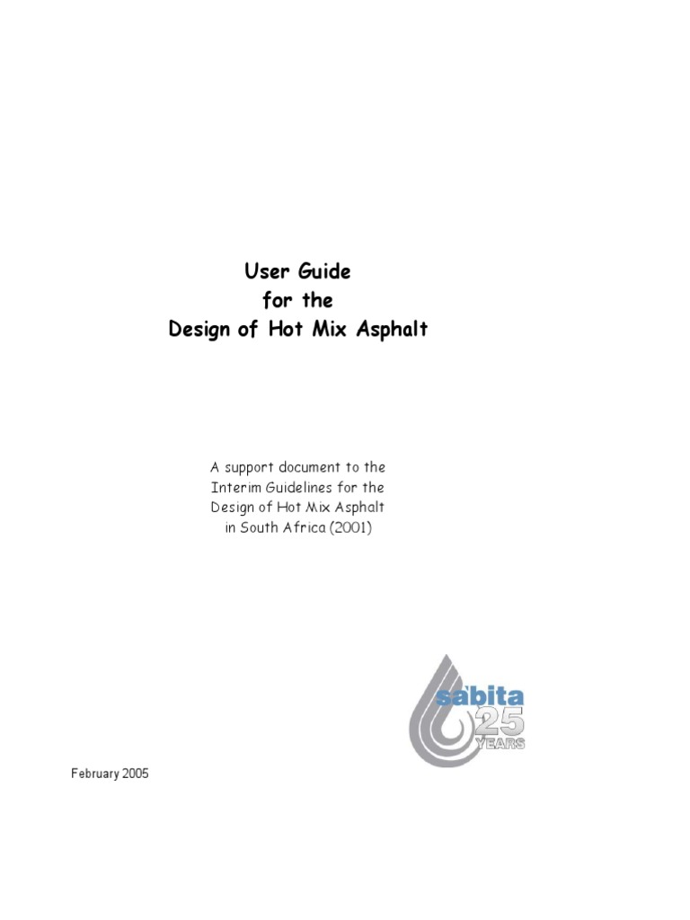 Hot Mix Asphalt Design User Guide | PDF | Road Surface | Asphalt