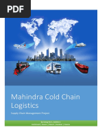 Mahindra Cold Chain Logistics: Supply Chain Management Project