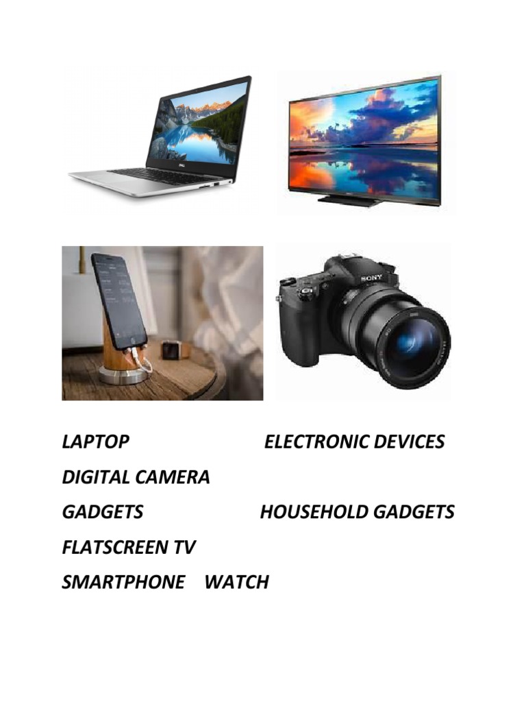 Laptop Electronic Devices Digital Camera Gadgets Household Gadgets ...