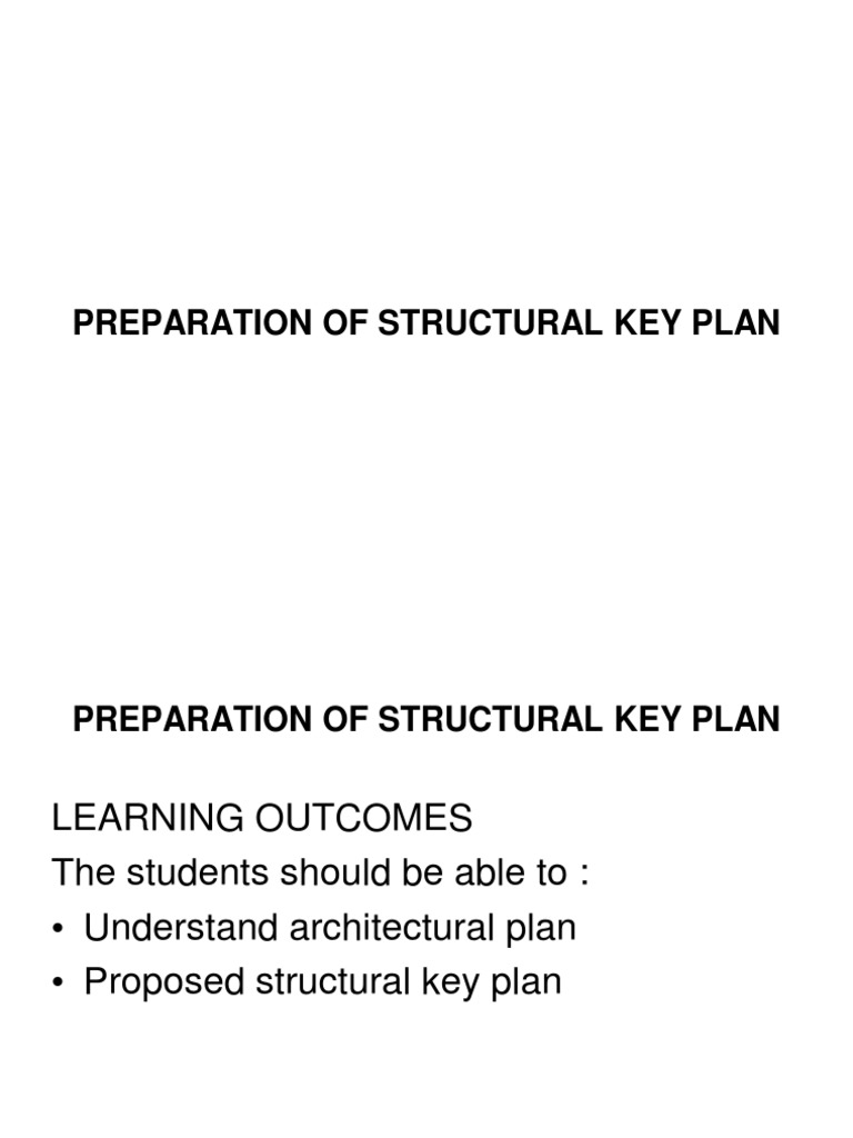 Preparation of Structural Key Plan