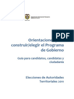 Cartilla Programas de Gobierno 2011 DNP