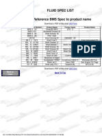 BMS Fluid Spec List Revised 26-Sep-2001
