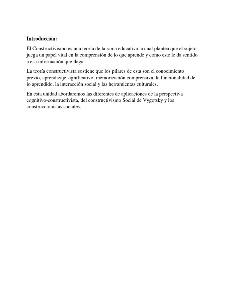 Tarea 2 | PDF | Constructivismo (filosofía de la educación) | Aprendizaje