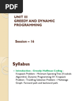 Unit Iii Greedy and Dynamic Programming