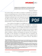 El Derecho Al Trabajo de Las Personas Con Discapacidad Marzo 2018