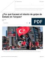 ¿Por qué fracasó el intento de golpe de Estado en Turquía? - BBC News Mundo