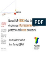 Nueva UNE 48287. Guía de Aplicación de Pinturas Intumescentes Para La Protección Del Acero Estructural