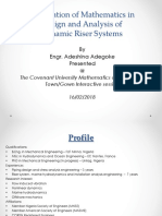 Application of Mathematics in Design and Analysis of Dynamic Riser Systems