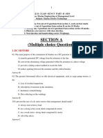 Section A (Multiple Choice Questions) : 1. DC Motors