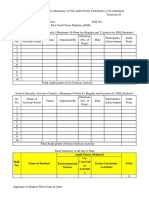 Co-Curricul Ar Activitie S Roll. No. Total Name of Student Audit Points Obtained