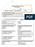 Prueba de diptongos e hiatos para 5o básico