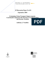 Evaluating Urban Transport Improvements Cost Benefit Analysis in The Presence of Agglomeration and Income Taxation. Venables