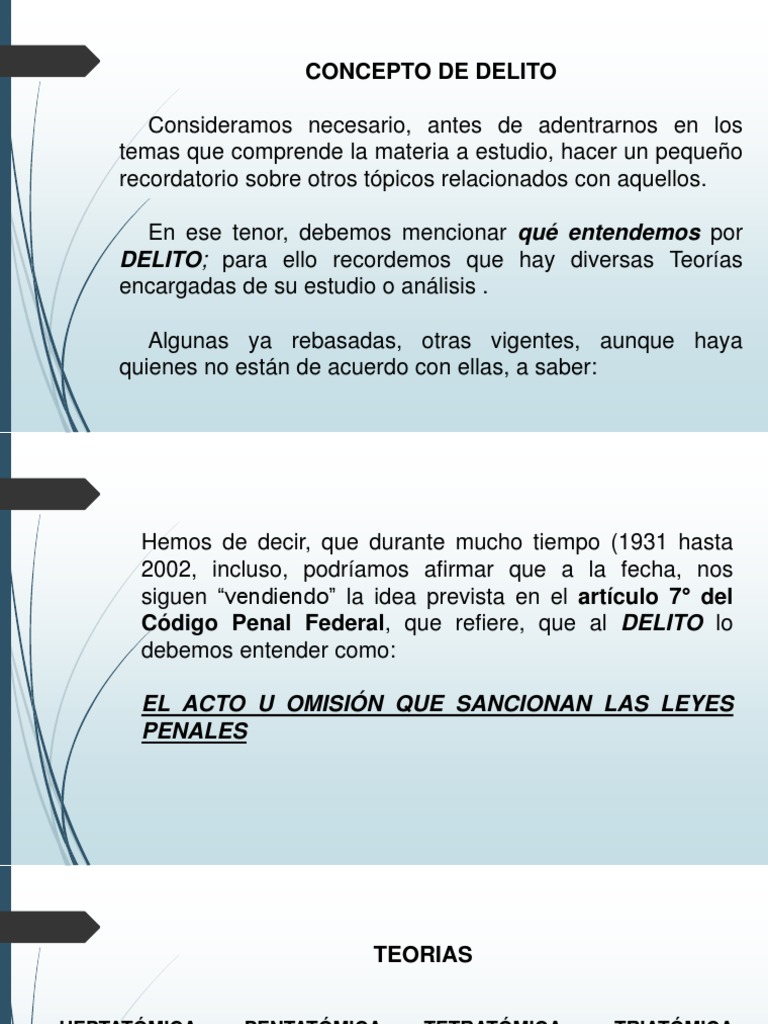 Definición y Clasificación del Delito | PDF | Derecho penal | Intención ...