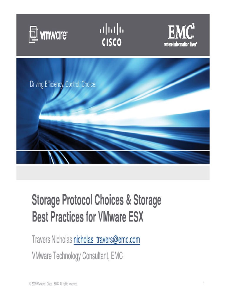Storage Best Practices PDF V Mware Computer Network