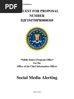 FBI Request for Proposal