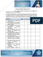 Formato Validacion Plataforma Web