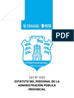 Ley #7233 Estatuto Del Personal de La Administración Pública Provincial