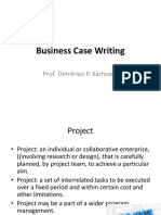 Business Case Writing: Prof. Dimitrios P. Kamsaris