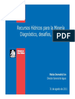 Recursos Hídricos para La Minería Diagnóstico Desafíos Acciones