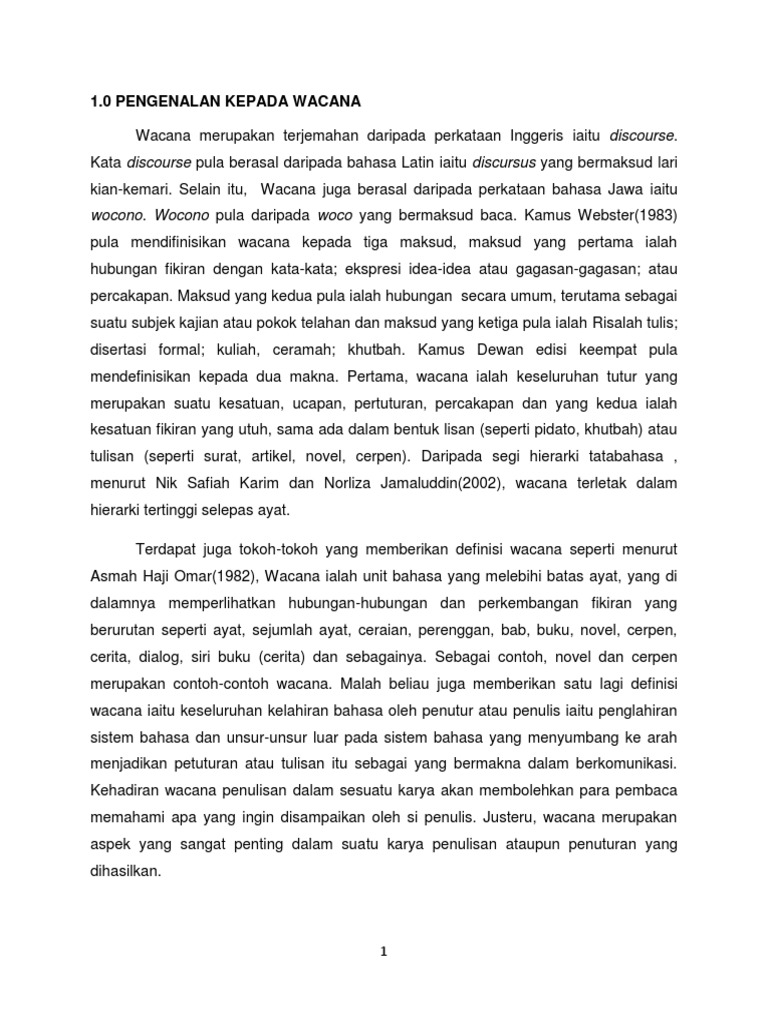 Pengenalan Kepada Wacana Pdf